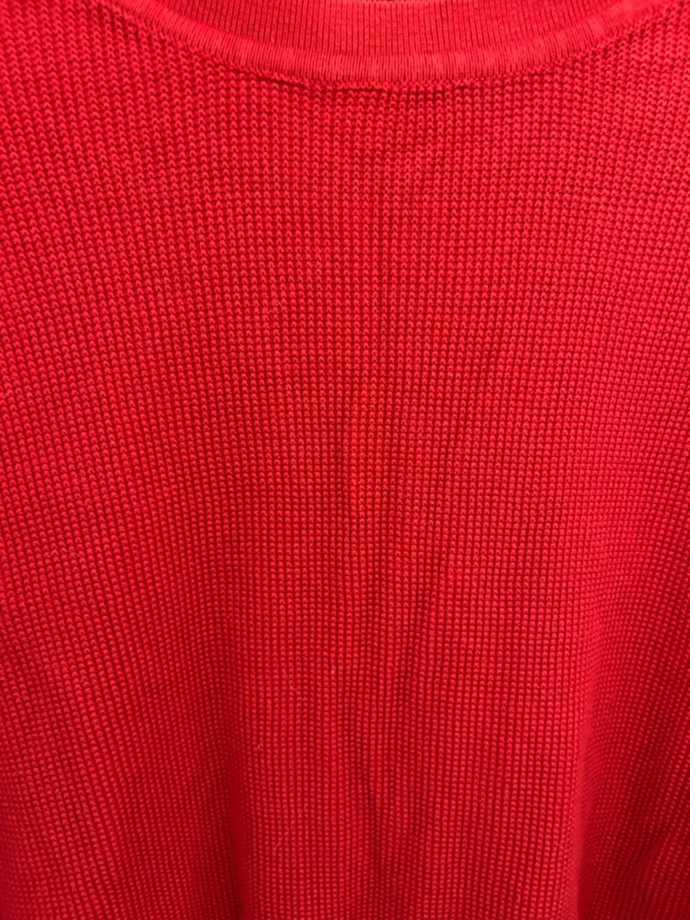 Red Knit, Short-Sleeved Sweater Top, Sz L - Picture 3 of 6